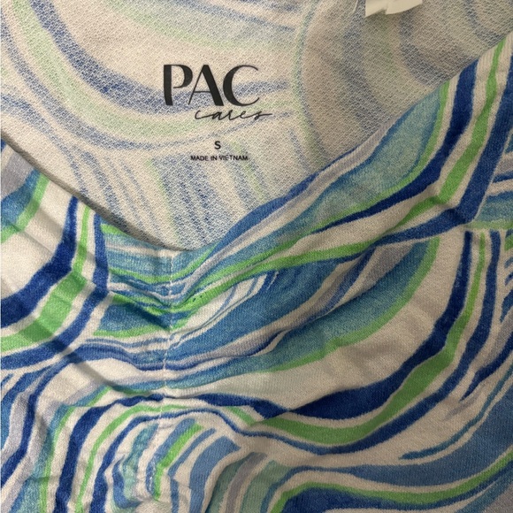 PacSun Crop Top Blue/Green/White Size Small - Picture 3 of 3